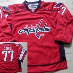 Washington Capitals #77 T. J. Oshie Punainen Kotiottelu NHL Reebok Paita – Miesten