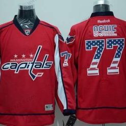 Washington Capitals #77 T. J. Oshie Reebok Punainen USA Flag Jääkiekko Paita – Miesten