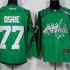 Washington Capitals #77 T. J. Oshie Vihreä 2016 St. Patrick’S Day Jääkiekko Paita – Miesten