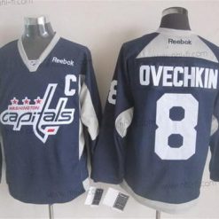 Washington Capitals #8 Alex Ovechkin 2014 Training Laivastonsininen Sininen Paita – Miesten