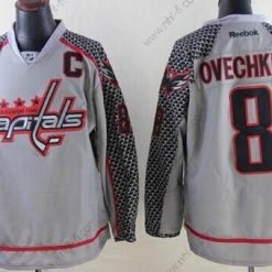 Washington Capitals #8 Alex Ovechkin Charcoal Harmaa Paita – Miesten