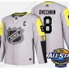 Washington Capitals #8 Alex Ovechkin Harmaa 2018 NHL All-Star Ommeltu Jääkiekko Paita – Miesten