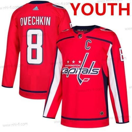 Washington Capitals #8 Alex Ovechkin Punainen Kotiottelu Aito Ommeltu NHL Paita – Nuoret