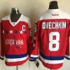 Washington Capitals #8 Alex Ovechkin Punainen Vieras Reebok Jääkiekko Paita – Miesten