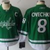 Washington Capitals #8 Alex Ovechkin St. Patrick’S Day Vihreä Paita – Lasten