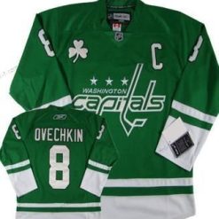 Washington Capitals #8 Alex Ovechkin St. Patrick’S Day Vihreä Paita – Miesten