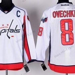 Washington Capitals #8 Alex Ovechkin Valkoinen Paita – Miesten