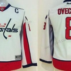 Washington Capitals #8 Alex Ovechkin Valkoinen Talvi Paita – Lasten