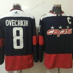 Washington Capitals #8 Alexander Ovechkin Laivastonsininen Sininen 2018 Stadium Series Ommeltu NHL Jääkiekko Paita – Miesten