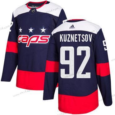 Washington Capitals #92 Evgeny Kuznetsov Laivastonsininen Aito 2018 Stadium Series Ommeltu NHL Paita – Nuoret