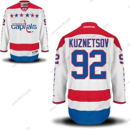 Washington Capitals #92 Evgeny Kuznetsov Valkoinen Vaihtopaita Reebok Premier Paita – Miesten