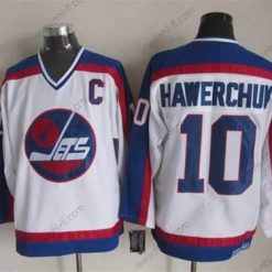 Winnipeg Jets #10 Dale Hawerchuk 1979-80 Valkoinen CCM Vintage Paita – Miesten