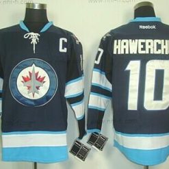 Winnipeg Jets #10 Dale Hawerchuk Laivastonsininen Sininen Paita – Miesten