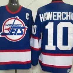 Winnipeg Jets #10 Dale Hawerchuk Laivastonsininen Sininen Retro CCM Paita – Miesten