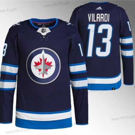 Winnipeg Jets #13 Gabriel Vilardi Laivastonsininen Ommeltu Paita – Miesten