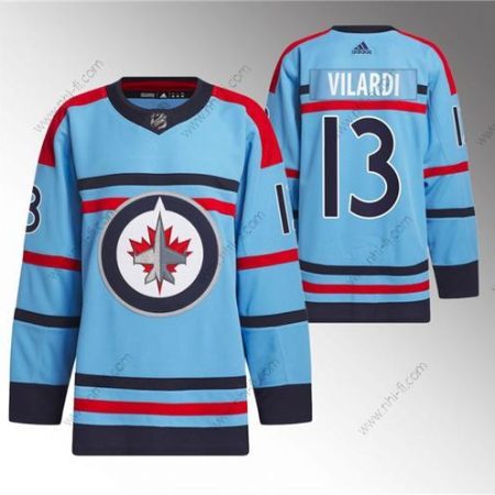 Winnipeg Jets #13 Gabriel Vilardi Sininen Vuosipäivä Primegreen Ommeltu Paita – Miesten