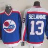 Winnipeg Jets #13 Teemu Selanne 1979-80 Sininen CCM Vintage Paita – Miesten