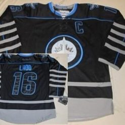 Winnipeg Jets #16 Andrew Ladd Musta Ice Paita – Miesten