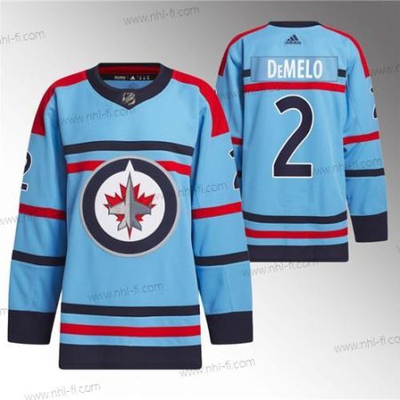 Winnipeg Jets #2 Dylan Demelo Sininen Vuosipäivä Primegreen Ommeltu Paita – Miesten