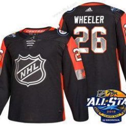 Winnipeg Jets #26 Blake Wheeler Musta 2018 NHL All-Star Ommeltu Jääkiekko Paita – Miesten