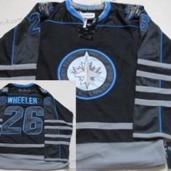 Winnipeg Jets #26 Blake Wheeler Musta Ice Paita – Miesten