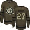 Winnipeg Jets #27 Nikolaj Ehlers Vihreä Salute to Service Ommeltu NHL Paita – Nuoret