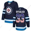 Winnipeg Jets #33 Dustin Byfuglien Laivastonsininen Sininen Kotiottelu Aito USA Flag Ommeltu NHL Paita – Nuoret