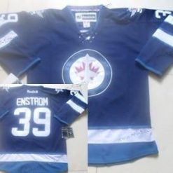 Winnipeg Jets #39 Tobias Enstrom Laivastonsininen Sininen Paita – Miesten