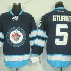 Winnipeg Jets #5 Mark Stuart Laivastonsininen Sininen Paita – Miesten