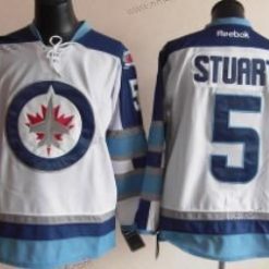 Winnipeg Jets #5 Mark Stuart Valkoinen Paita – Miesten