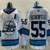 Winnipeg Jets #55 Mark Scheifele Valkoinen 2022 Käänteinen Retro Ommeltu Paita – Miesten