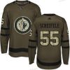 Winnipeg Jets #55 Mark Scheifele Vihreä Salute to Service Ommeltu NHL Paita – Nuoret