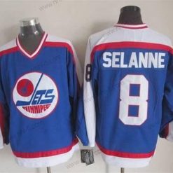 Winnipeg Jets #8 Teemu Selanne 1979-80 Sininen CCM Vintage Paita – Miesten