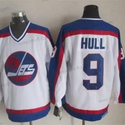 Winnipeg Jets #9 Bobby Hull 1979-80 Valkoinen CCM Vintage Paita – Miesten