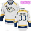 WoNashville Predators #33 Colin Wilson Valkoinen 2017 Stanley Cup Finals Patch Ommeltu NHL Reebok Jääkiekko Paita – Miesten