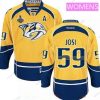 WoNashville Predators #59 Roman Josi Keltainen 2017 Stanley Cup Finals A Patch Ommeltu NHL Reebok Jääkiekko Paita – Miesten