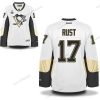 WoPittsburgh Penguins #17 Bryan Rust Valkoinen Road 2017 Stanley Cup NHL Finals Patch Paita – Miesten