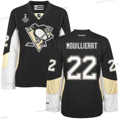 WoPittsburgh Penguins #22 Kael Mouillierat Musta Maajoukkue Color 2017 Stanley Cup NHL Finals Patch Paita – Miesten