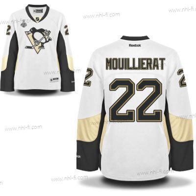 WoPittsburgh Penguins #22 Kael Mouillierat Valkoinen Road 2017 Stanley Cup NHL Finals Patch Paita – Miesten