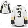 WoPittsburgh Penguins #3 Olli Maatta Valkoinen Road 2017 Stanley Cup NHL Finals Patch Paita – Miesten