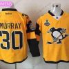 WoPittsburgh Penguins #30 Matt Murray Keltainen Stadium Series 2017 Stanley Cup Finals Patch Ommeltu NHL Reebok Jääkiekko Paita – Miesten