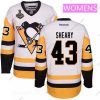 WoPittsburgh Penguins #43 Conor Sheary Valkoinen Vieras 2017 Stanley Cup Finals Patch Ommeltu NHL Reebok Jääkiekko Paita – Miesten