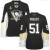 WoPittsburgh Penguins #51 Derrick Pouliot Musta Maajoukkue Color 2017 Stanley Cup NHL Finals Patch Paita – Miesten