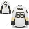 WoPittsburgh Penguins #65 Steve Oleksy Valkoinen Road 2017 Stanley Cup NHL Finals Patch Paita – Miesten