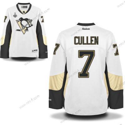 WoPittsburgh Penguins #7 Matt Cullen Valkoinen Road 2017 Stanley Cup NHL Finals Patch Paita – Miesten