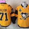 WoPittsburgh Penguins #71 Evgeni Malkin Keltainen Stadium Series 2017 Stanley Cup Finals Patch Ommeltu NHL Reebok Jääkiekko Paita – Miesten