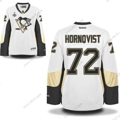 WoPittsburgh Penguins #72 Patric Hornqvist Valkoinen Road 2017 Stanley Cup NHL Finals Patch Paita – Miesten