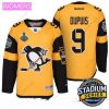 WoPittsburgh Penguins #9 Pascal Dupuis Keltainen Stadium Series 2017 Stanley Cup Finals Patch Ommeltu NHL Reebok Jääkiekko Paita – Miesten