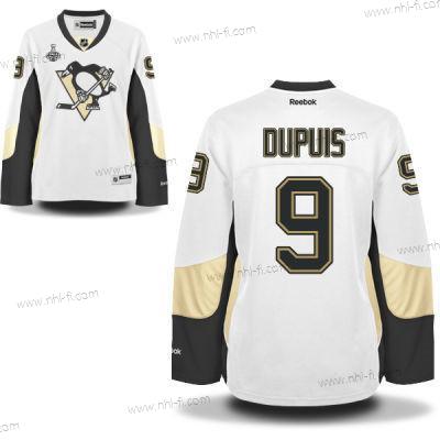 WoPittsburgh Penguins #9 Pascal Dupuis Valkoinen Road 2017 Stanley Cup NHL Finals Patch Paita – Miesten