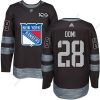 York New York Rangers #28 Tie Domi Musta 1917-2017 100th Vuosipäivä Ommeltu NHL Paita – Miesten